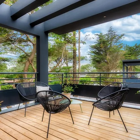 Villa Sunset 1 Prestigious Heated Swimming Pool Sea View For 8 People Lacanau